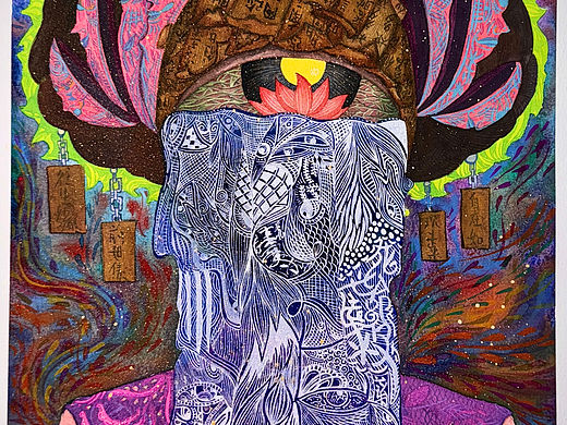 原创水彩插画《渡己》