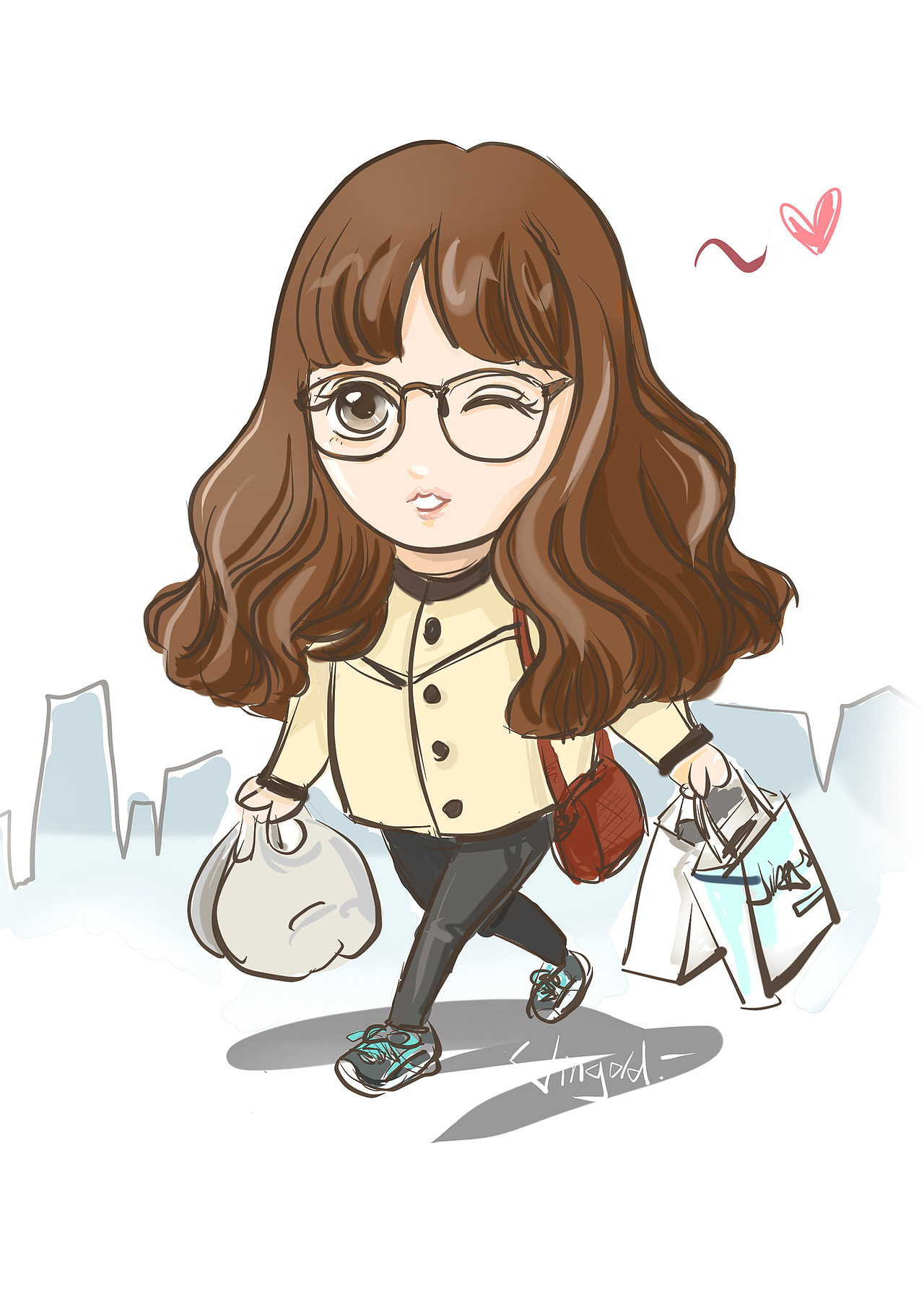 Q版自己（图ZMjE4NjcwOTI=） - 单幅漫画 - 站酷设计师goldest原创素材 - 站酷ZCOOL