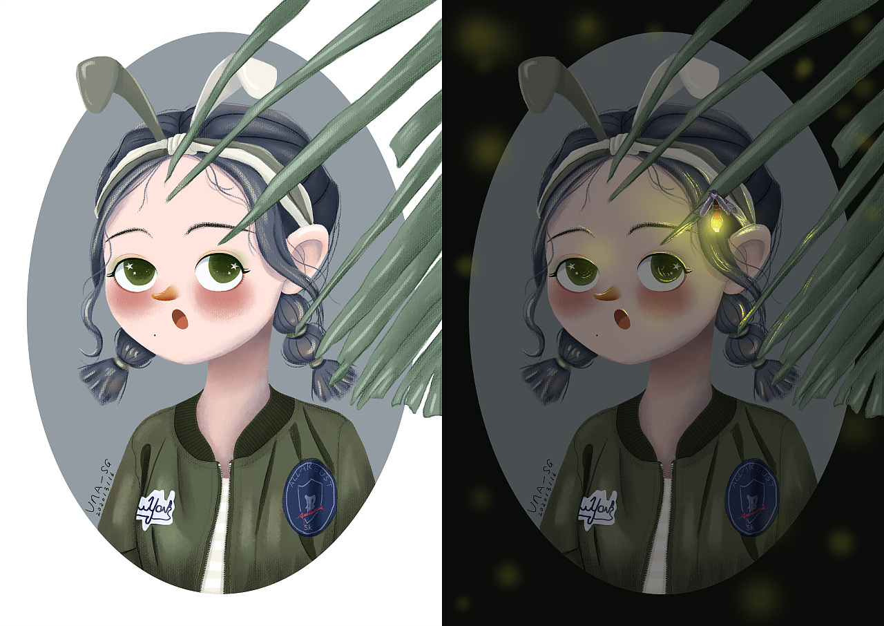 给朋友画的小头像（图ZMjAyNTg3NjA0） - 创作习作 - 站酷设计师插画小厨娘原创素材 - 站酷ZCOOL