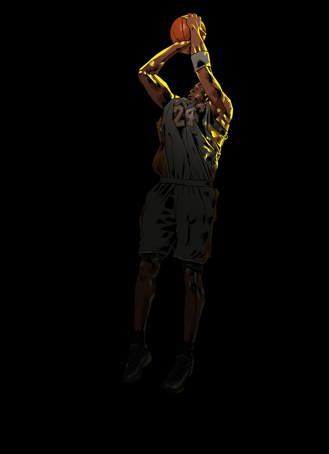 球星插画--kobe（图ZMzY3Njg0MDA=） - 商业插画 - 站酷设计师shamgod原创素材 - 站酷ZCOOL