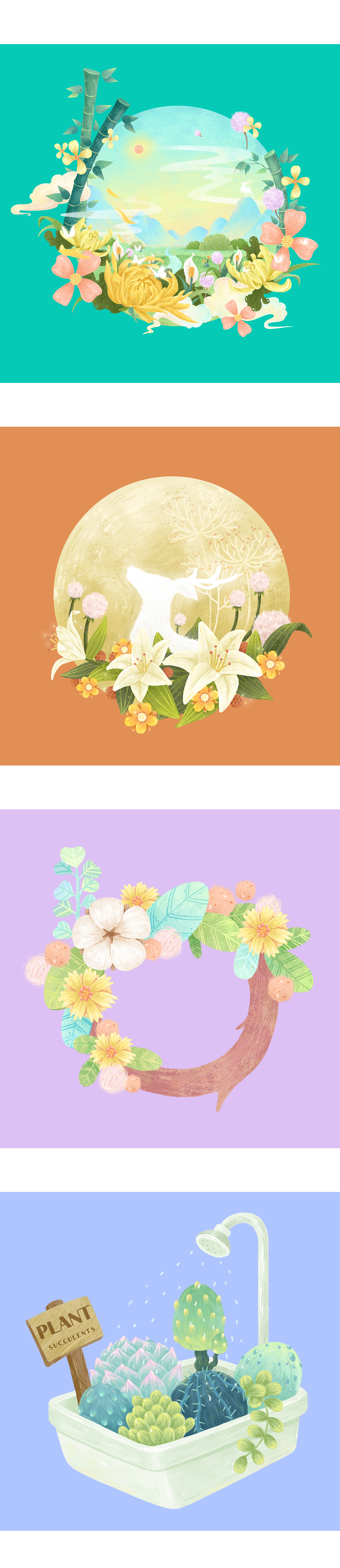 植物插画·练习（图ZMjE5Mzk3MTYw） - 创作习作 - 站酷设计师玛丽莲秋裤原创素材 - 站酷ZCOOL
