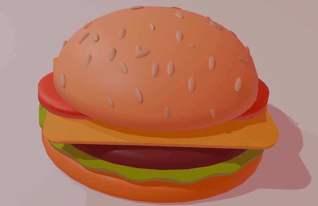 汉堡#blender（图ZMzgyMzgxMDg0） - 产品 - 站酷设计师初来咋道滴小莫原创素材 - 站酷ZCOOL
