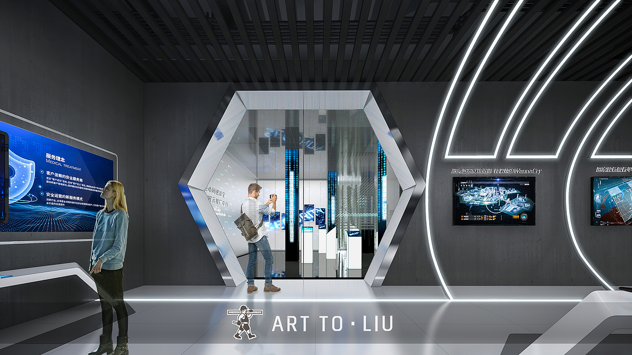 亚信安全展厅，企业展厅，现代展厅（图ZMzMzMzI0MTU2） - 建筑/空间 - 站酷设计师刘嘉俊1原创素材 - 站酷ZCOOL
