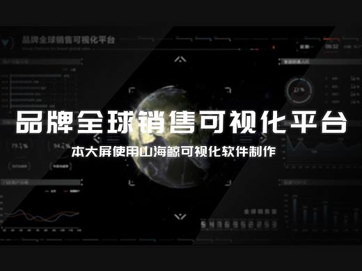 品牌全球销售可视化平台~数据可视化大屏