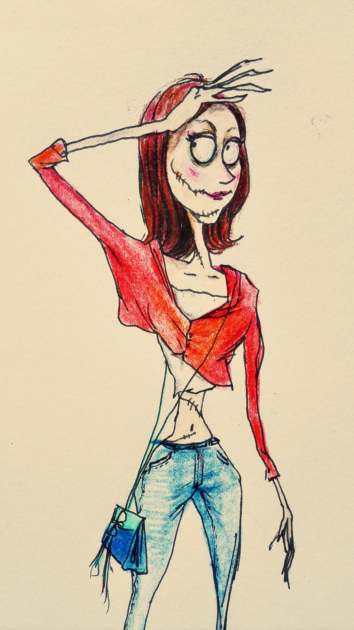 我的彩铅自画像|插画|创作习作|花雯子_原创作品-站酷zcool