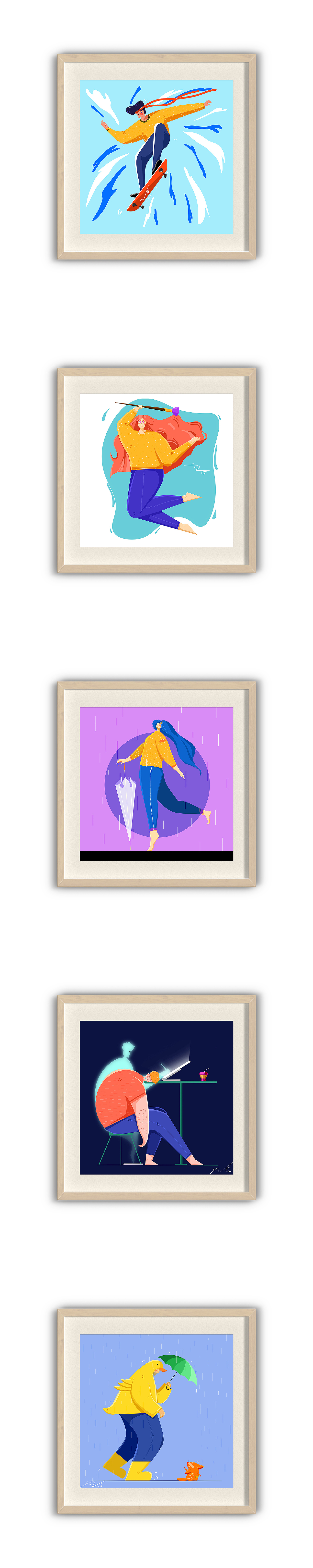 立志要做一名插画师的铲屎官（图ZMTY4Nzk5NDY4） - 创作习作 - 站酷设计师吃饭快的大狗原创素材 - 站酷ZCOOL