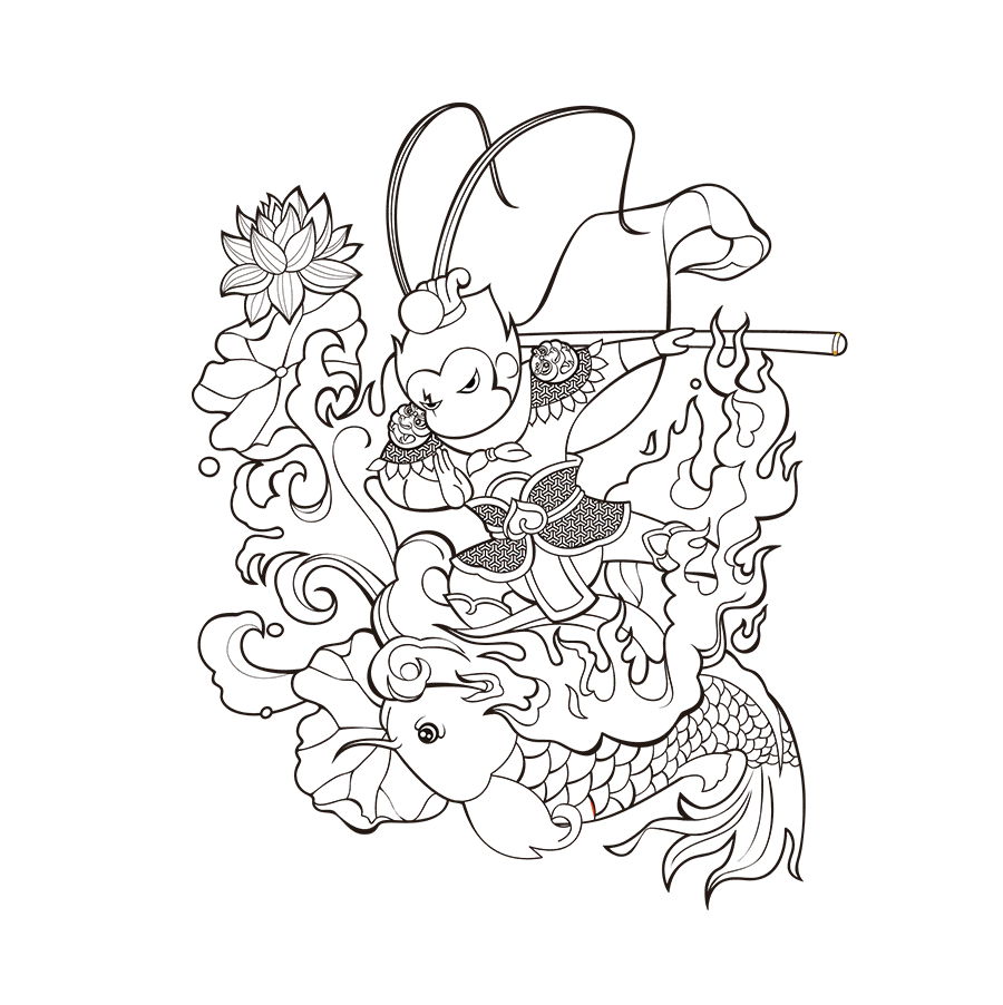 猴年大吉（图ZNDIwNjI0ODA=） - 艺术插画 - 站酷设计师明而不空原创素材 - 站酷ZCOOL