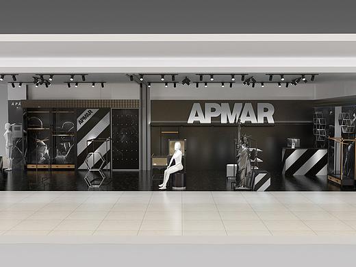 潮牌服装店铺设计，2配色