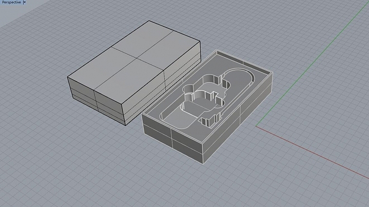 3C数码电子产品HUB类天地盒包装建模渲染