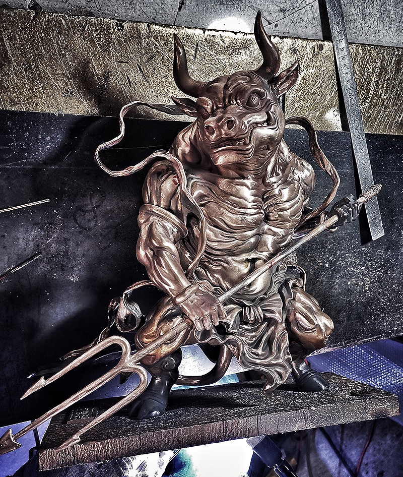 各部位焊接修整完毕的牛仙铜胚