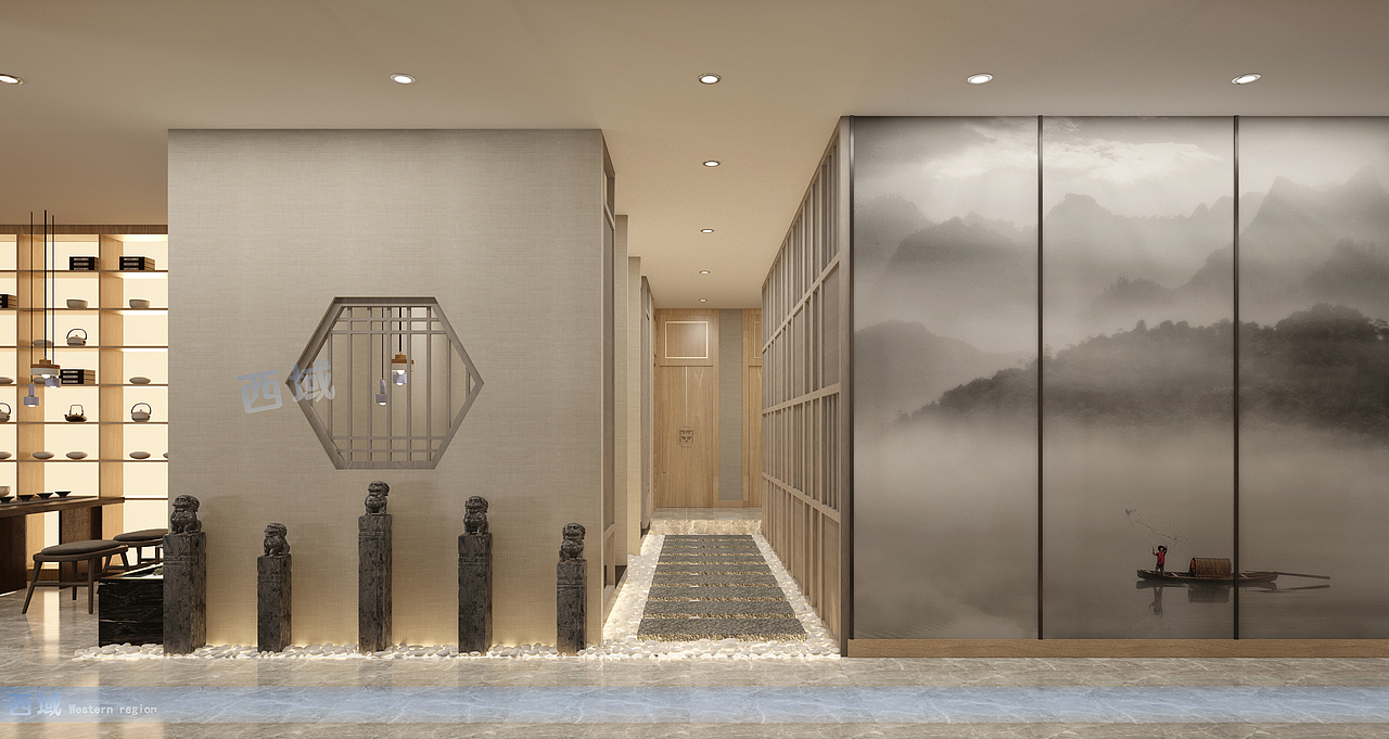 茶楼设计（图ZMjUxNTAyODc2） - 商业空间设计 - 站酷设计师温州西域效果图原创素材 - 站酷ZCOOL