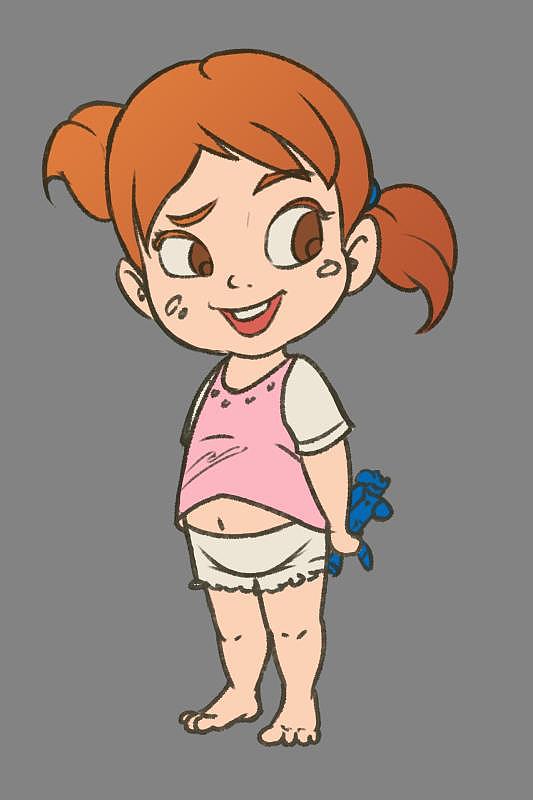 调皮捣蛋小女孩