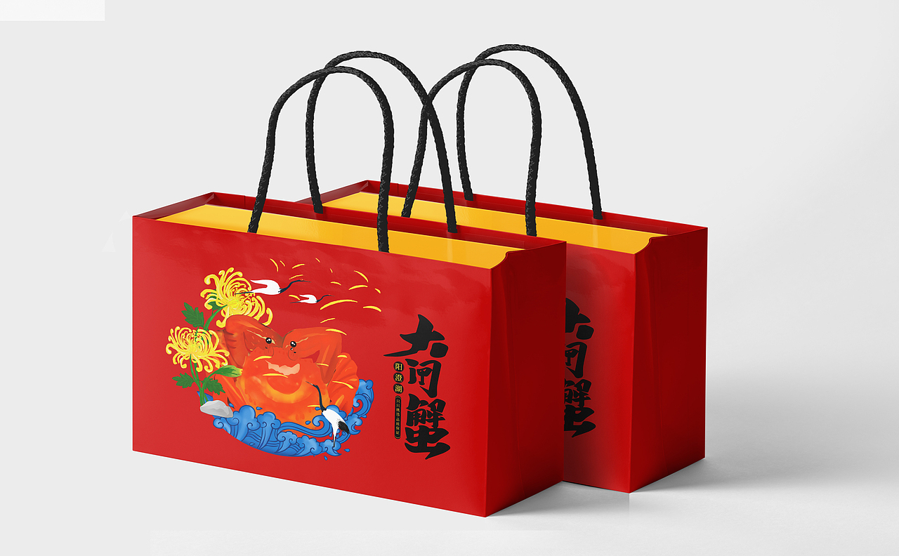 大闸蟹包装设计——西安日作品牌（图ZMTg4NDQ5ODA0） - 包装 - 站酷设计师焦焦2020原创素材 - 站酷ZCOOL