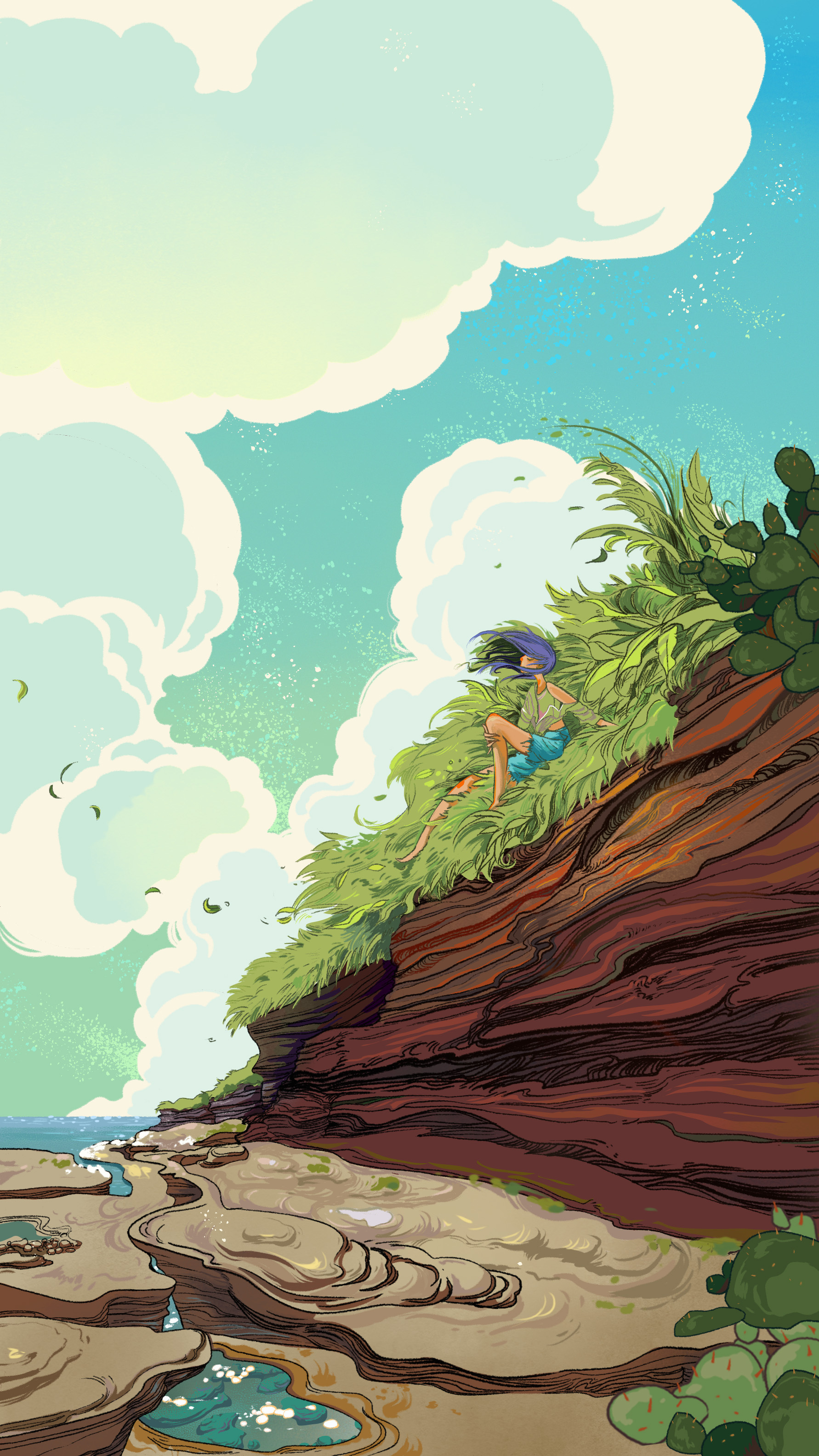 大海与小岛|插画|商业插画|岸南annan - 原创作品 - 站酷 (zcool)