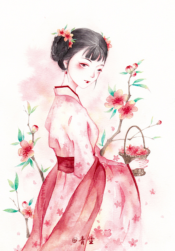 桃花仙_青尘手绘-站酷zcool