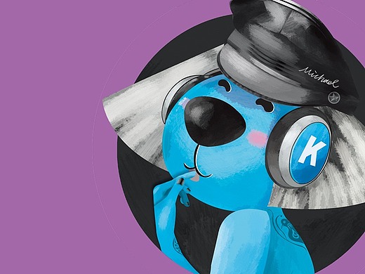 酷狗音乐酷小狗卡通衍生形象设计