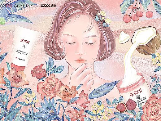 my CLARINS 寻找天然好食肌-自信女孩（个人主页-ZNTkzOTU3Njg=） - 海报 - 站酷设计师uglyaaaaa原创素材 - 站酷ZCOOL