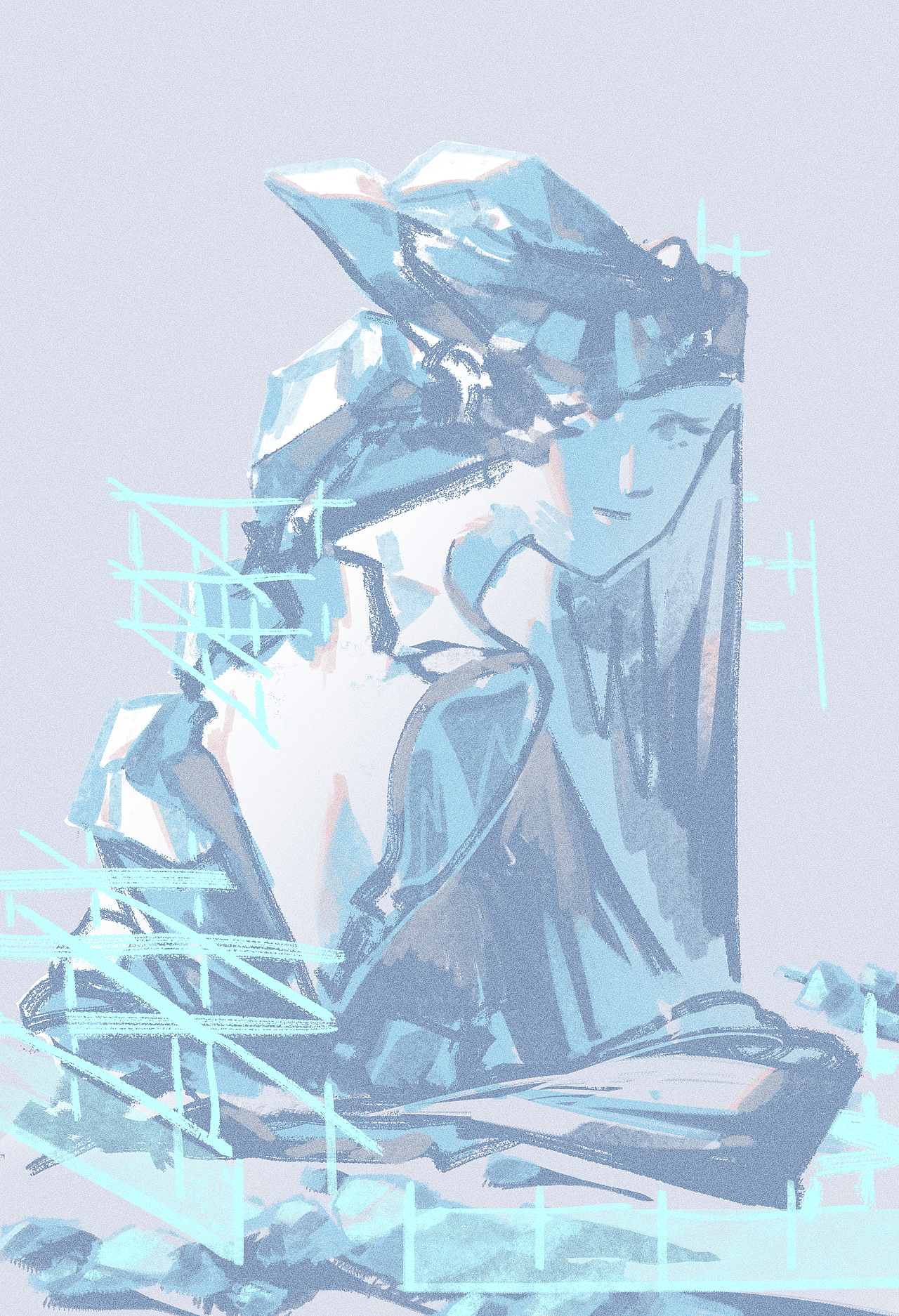 天青石（图ZMzIyMTM3NjYw） - 商业插画 - 站酷设计师织雾安转原创素材 - 站酷ZCOOL