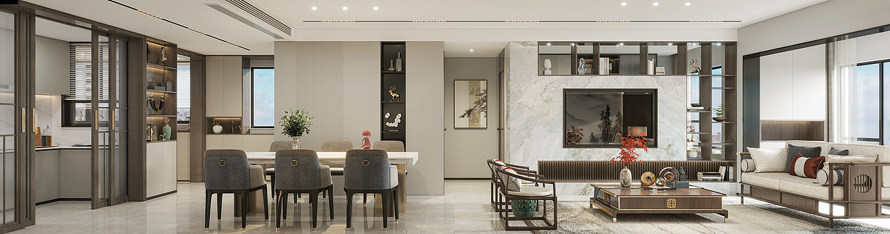 现代新中式风格（图ZMjcwMjY1OTM2） - 家装设计 - 站酷设计师Z92020736原创素材 - 站酷ZCOOL