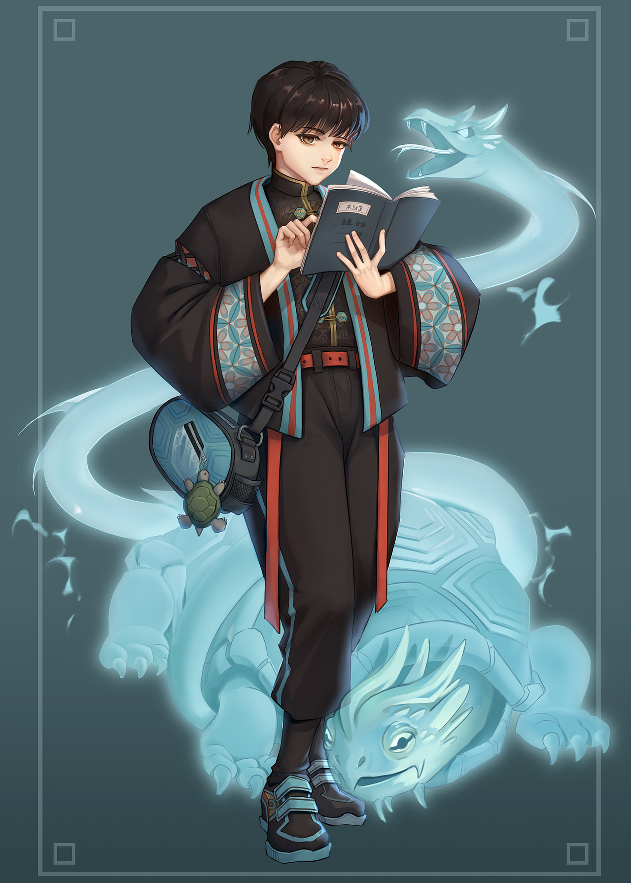 国潮游戏角色设计秦申玄武