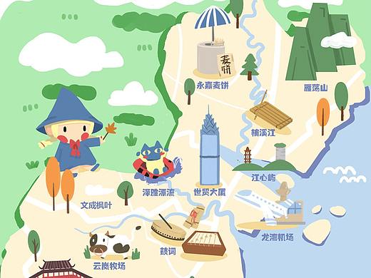 扁平风绘制城市—温州