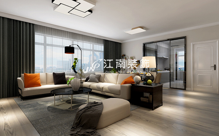 哈尔滨江南装饰公司宝宇环球港现代风格装修效果图