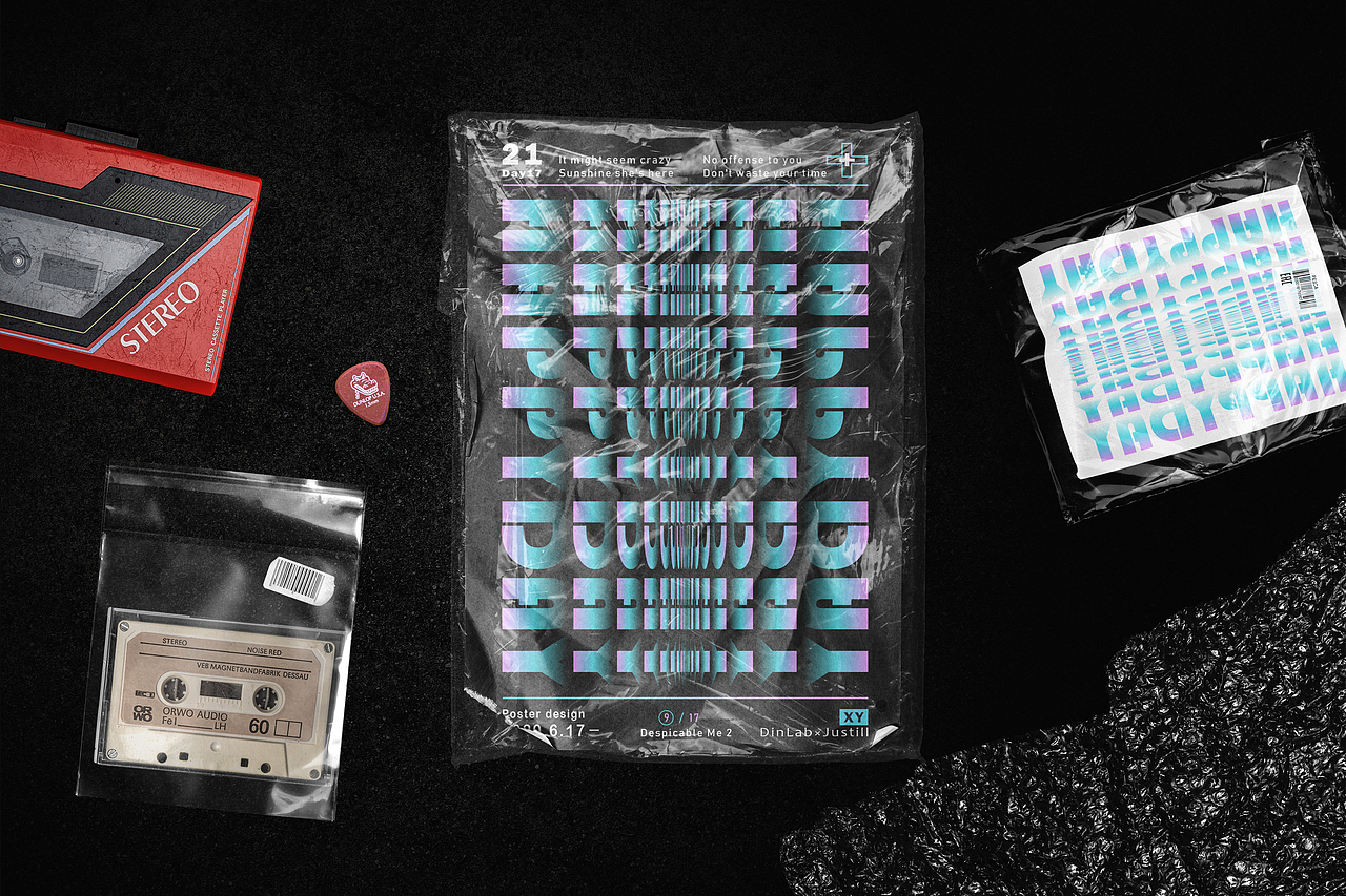 DinLab×Justill海報打卡21天總結(jié)（圖ZMjEzMDAwMTU2） - 海報 - 站酷設(shè)計師小月王俞原創(chuàng)素材 - 站酷ZCOOL