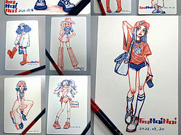 画了一堆立绘小卡片