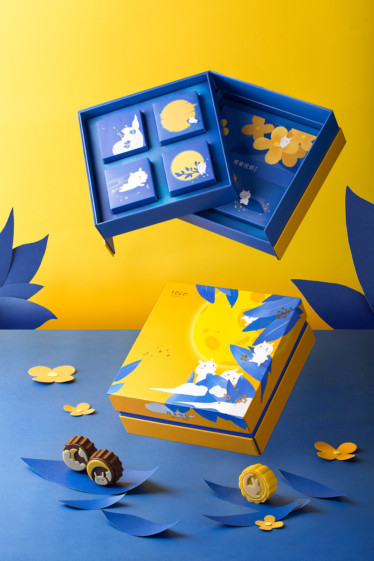 蓝黄配色 中秋礼盒|工业/产品|生活用品|hruarua - 原创作品 - 站酷 (