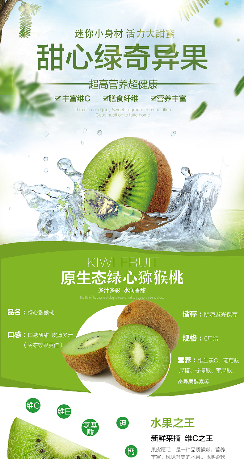 绿心奇异果详情页