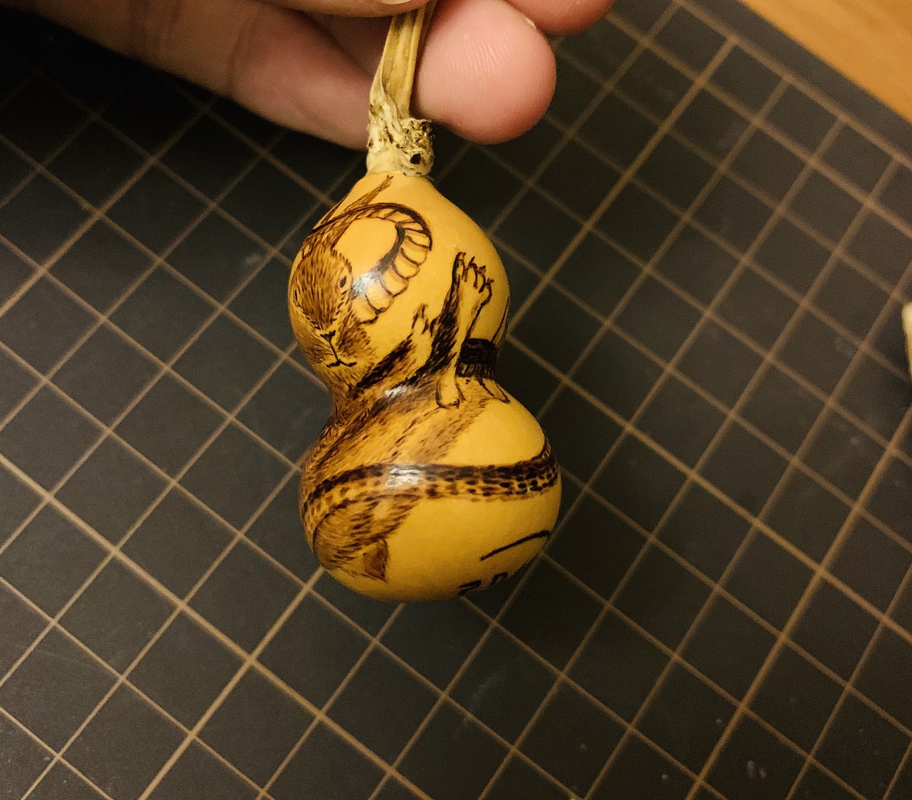 卯兔巳蛇葫芦烙画