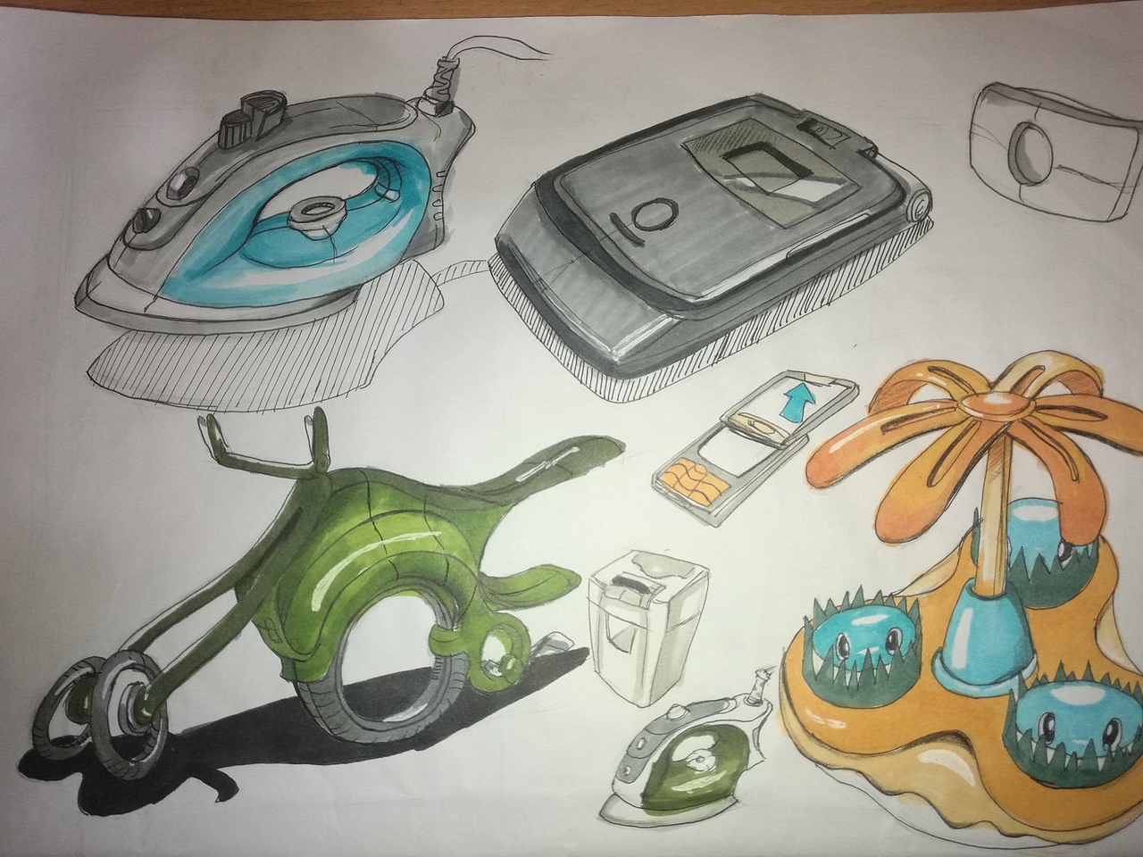 产品手绘练习（图ZMTE2MjUxNzYw） - 其他工业/产品 - 站酷设计师Z_ziyi原创素材 - 站酷ZCOOL