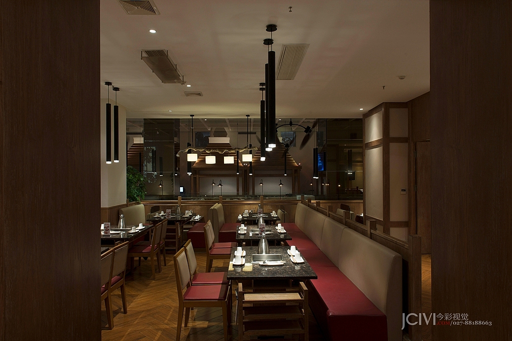 武汉商业空间摄影 酒店拍摄餐饮空间店铺拍摄 建筑空间摄影 四季恋锅餐厅摄影-今彩视觉
