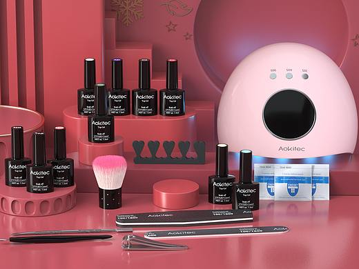 甲油胶12色套装建模渲染彩妆