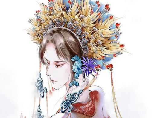 镜里戏（个人主页-ZNDc5OTA4NDQ=） - 艺术插画 - 站酷设计师昔畔原创素材 - 站酷ZCOOL