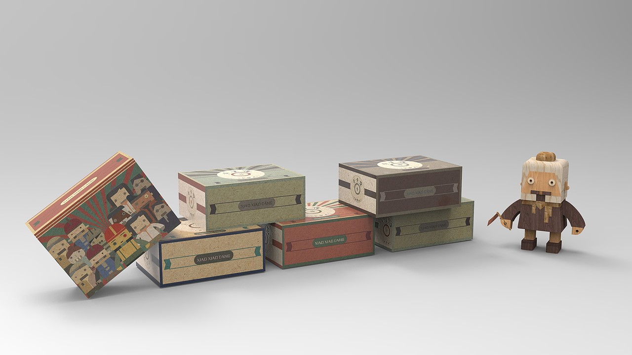 《小小党》木艺党建文化盲盒系列设计