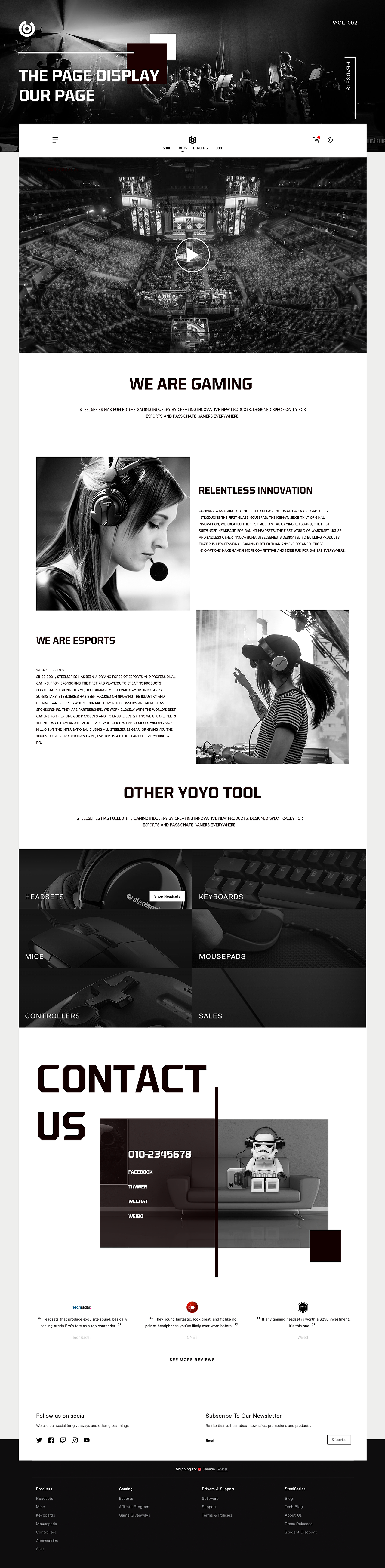 企业网站学习steelseries网站改版（图ZMTA4NDY3NzA4） - 企业官网 - 站酷设计师SunLmy原创素材 - 站酷ZCOOL