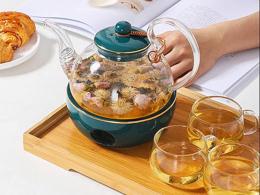 玻璃花茶壶