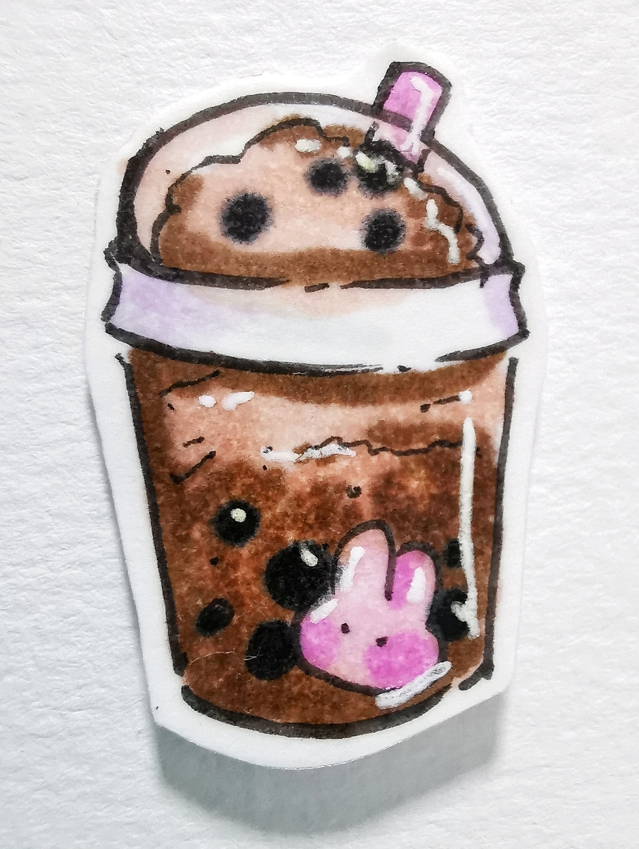 9岁设计师手绘喜茶文创贴纸