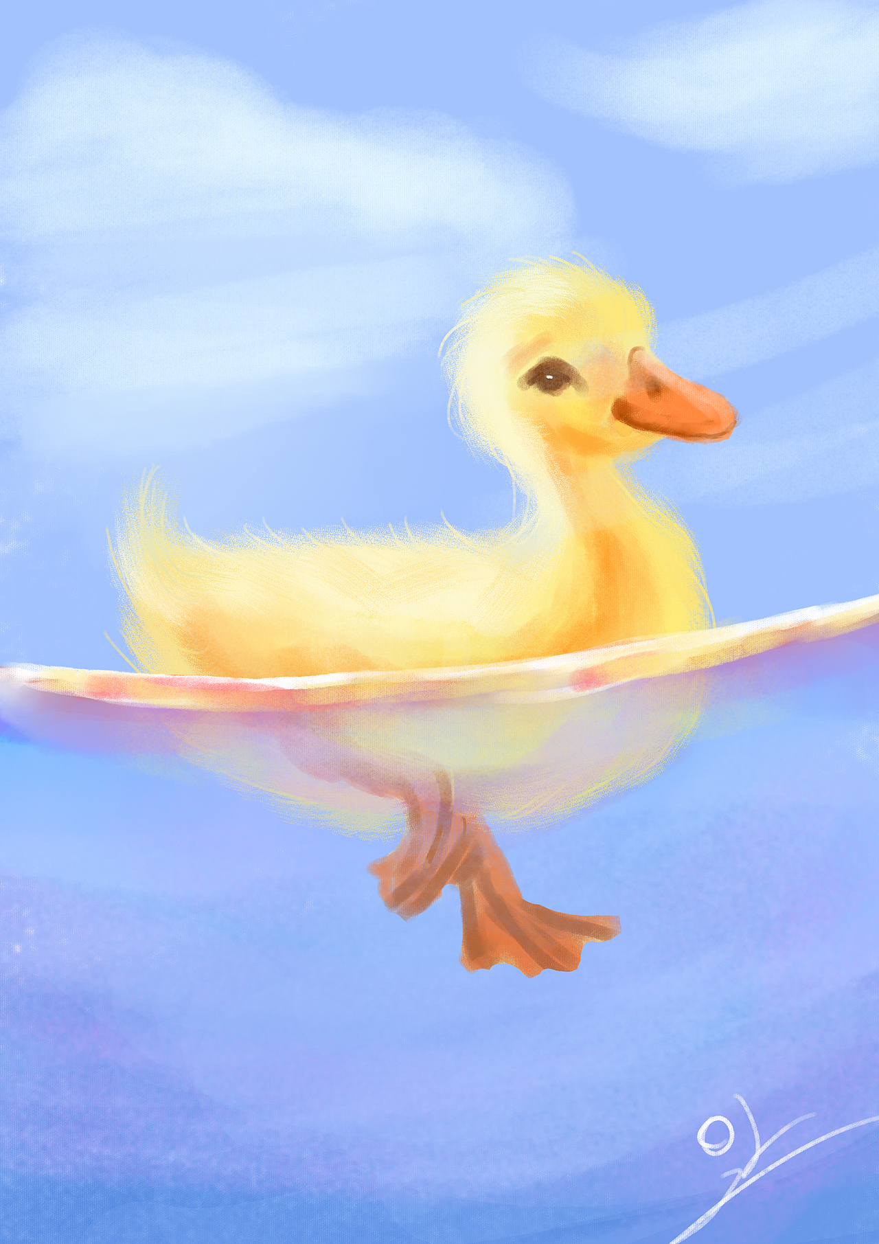 可爱的小黄鸭|插画|创作习作|豚骨_原创作品-站酷zcool