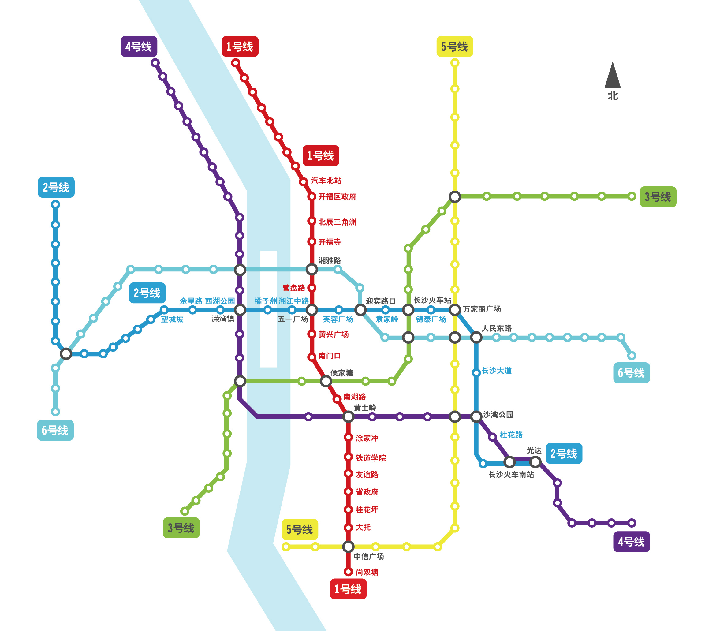 长沙地铁线路图高清版（远期规划版 / 运营版） - 长沙地铁 地铁e族