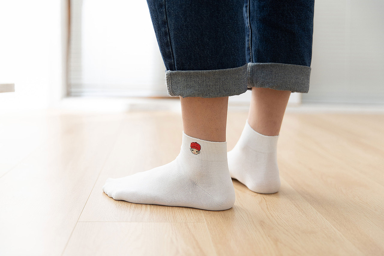 2020春夏男袜短袜刺绣日系袜子