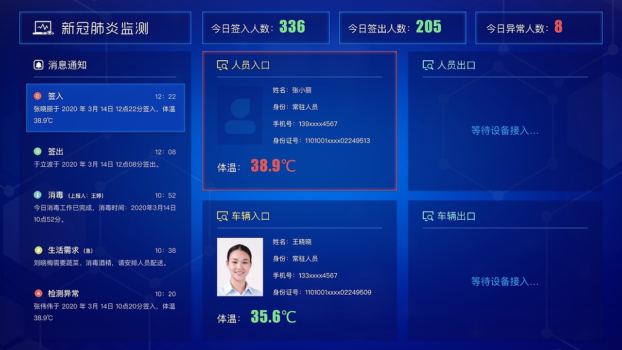 新冠肺炎防疫监测系统（图ZMjA3NTMyNzMy） - 软件界面 - 站酷设计师夜枫Ryan原创素材 - 站酷ZCOOL