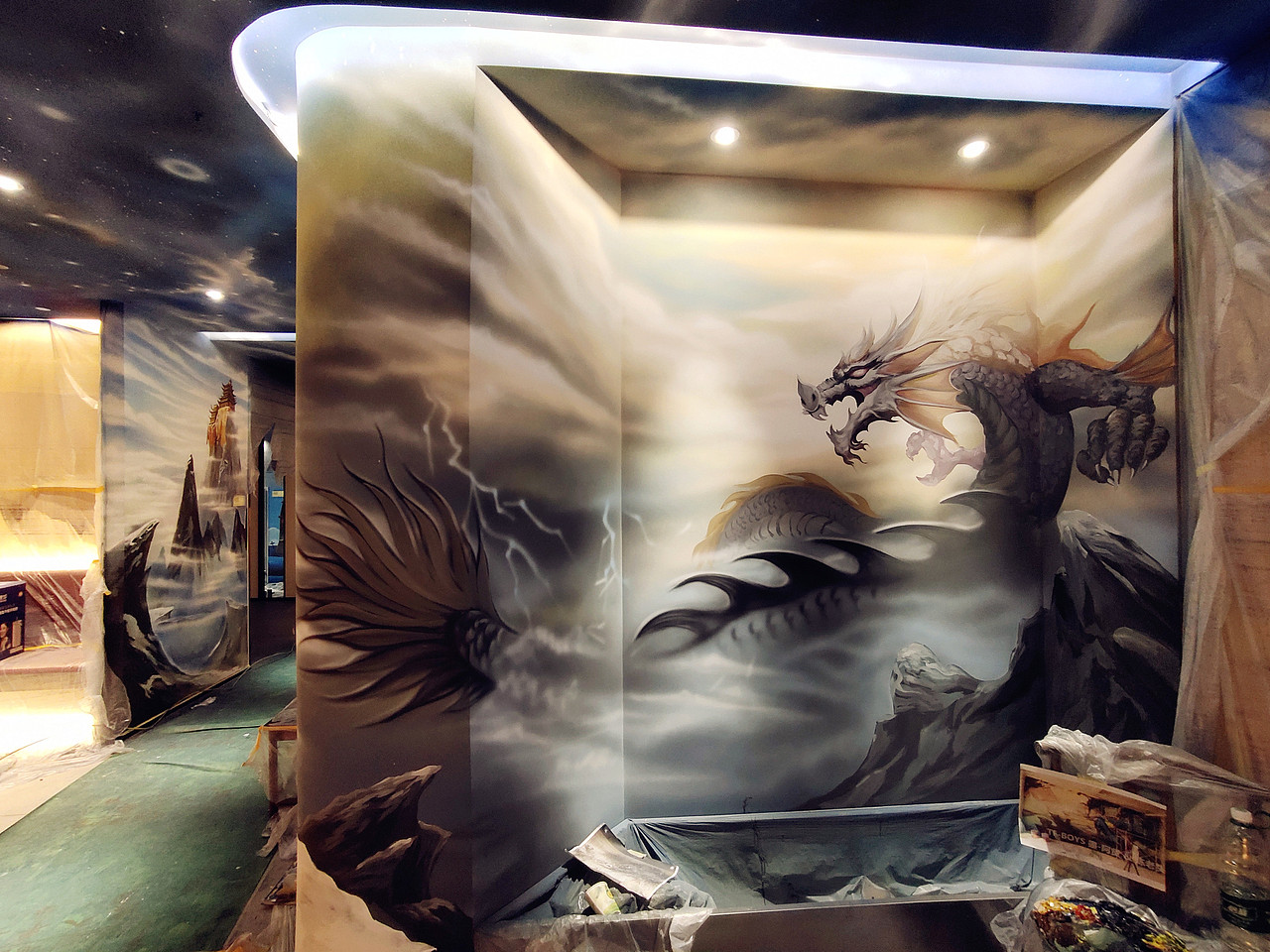 太原柳巷千里商厦 BGM密室逃脱 主题壁画（图ZMjU0MDAwNTky） - 实验艺术 - 站酷设计师淘气二少原创素材 - 站酷ZCOOL