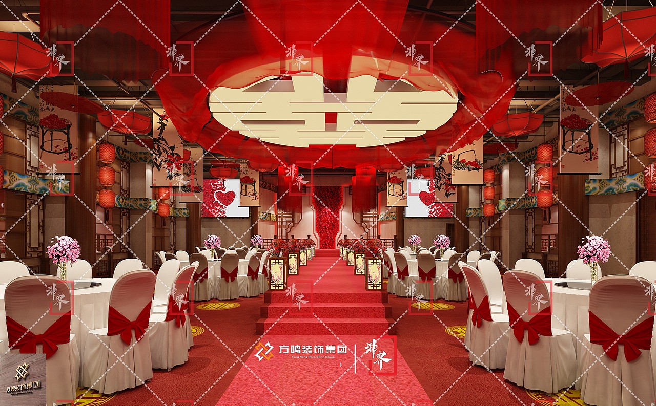 丁方宴会厅装修设计效果图|公司_丁方主题宴会厅|酒店（图ZMTc4NTEyMzgw） - 家装设计 - 站酷设计师方鸣装饰集团原创素材 - 站酷ZCOOL