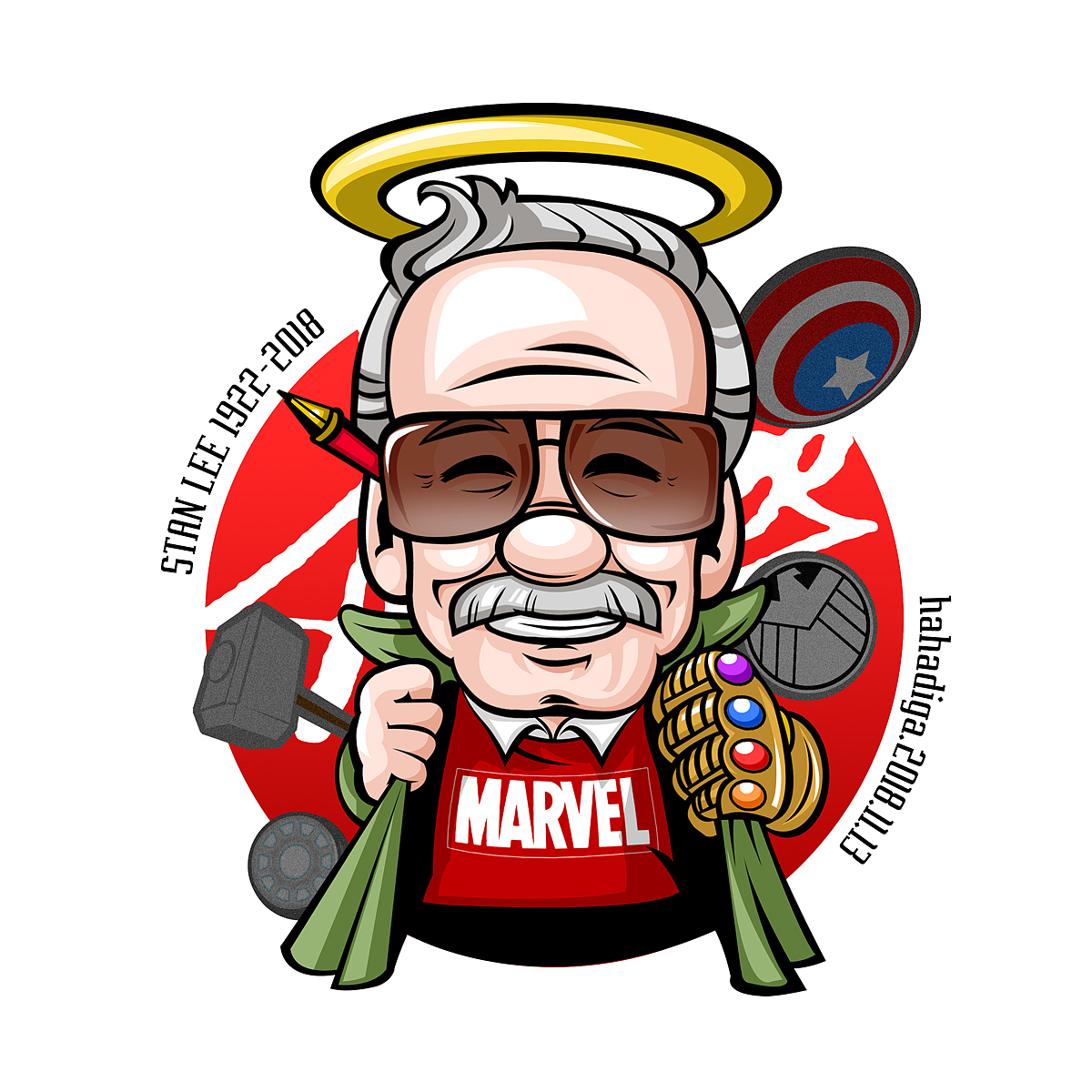 漫威之父-斯坦李 漫画人像