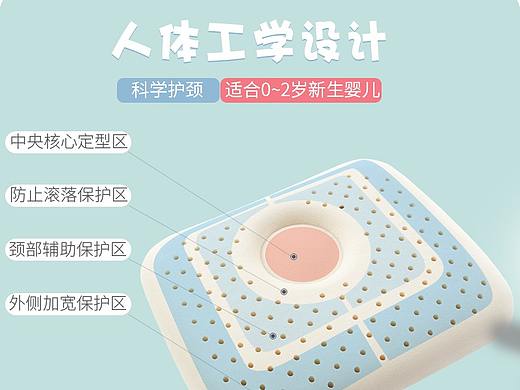 泰国乳胶婴儿枕头详情页面