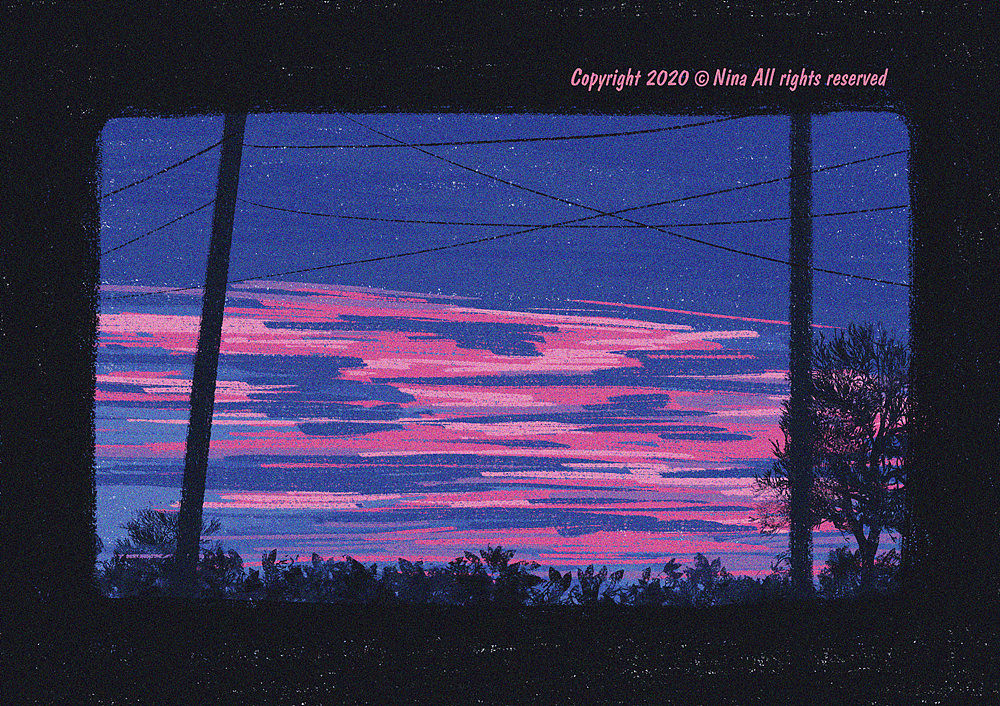 藏在窗戶里的日暮時分（圖ZMjA1Nzg2ODY0） - 藝術插畫 - 站酷設計師Joynii原創(chuàng)素材 - 站酷ZCOOL