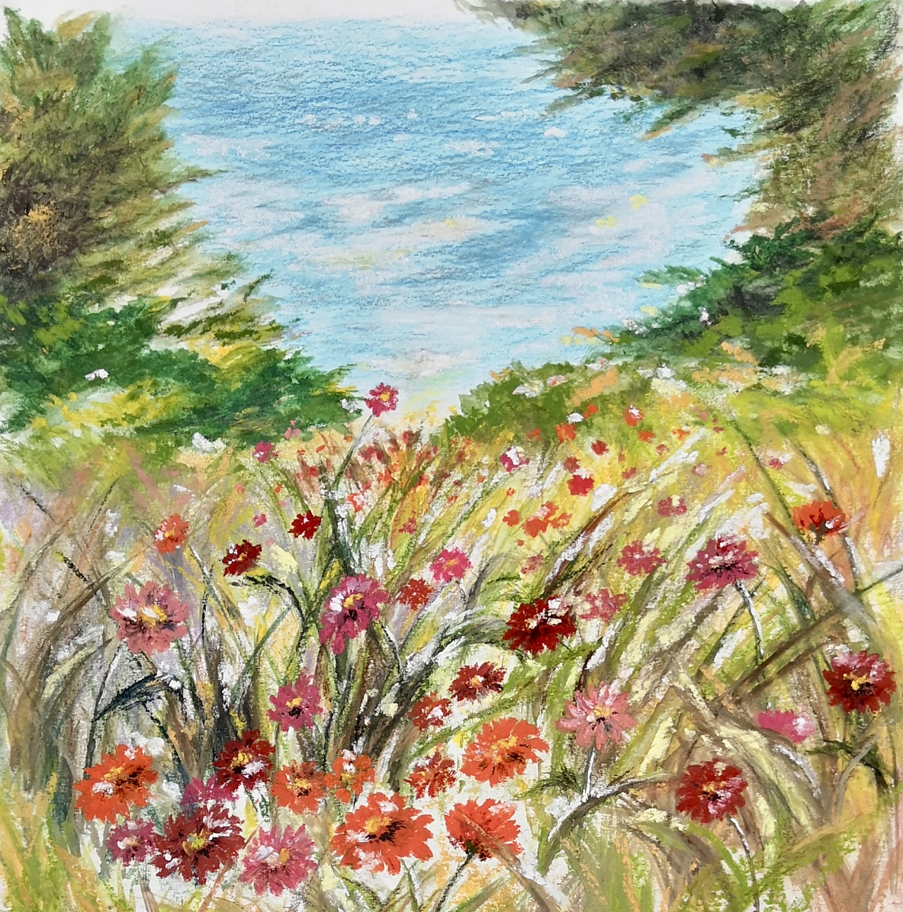 夏日的野花|纯艺术|绘画|戴瑞晓 - 原创作品 - 站酷 (zcool)