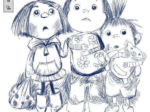儿童插画板绘学习002  人物临摹练习
